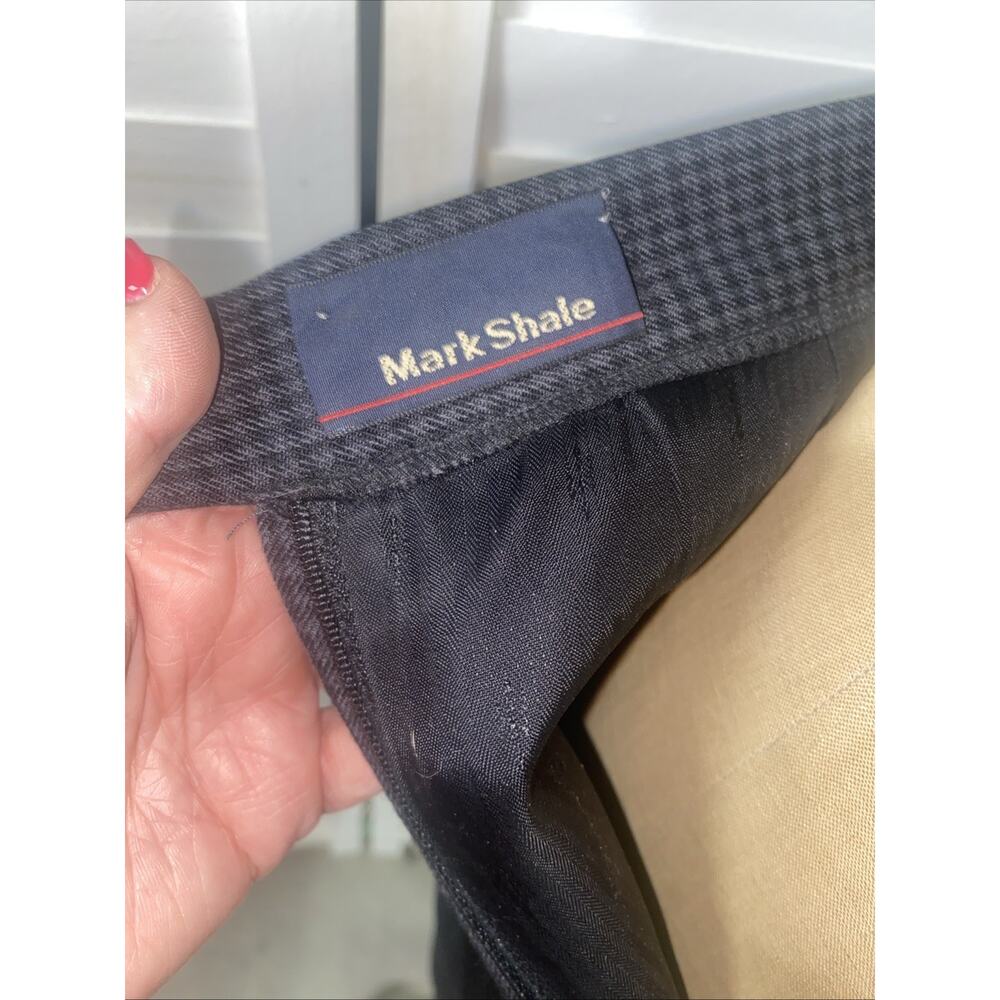 Mark Shale Plaid Check Black Gray Wool Pencil Skirt Lined Size Small - Picture 7 of 8